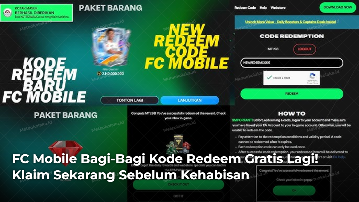 FC Mobile Bagi-Bagi Kode Redeem Gratis Lagi! Klaim Sekarang Sebelum Kehabisan