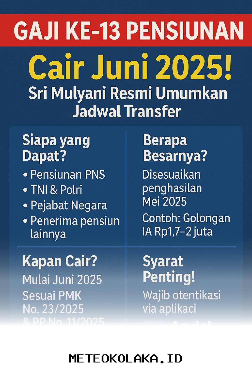 Jadwal Pencairan dan Rincian Nominal Gaji ke-13 bagi Pensiunan PNS di Tahun 2026 Ini